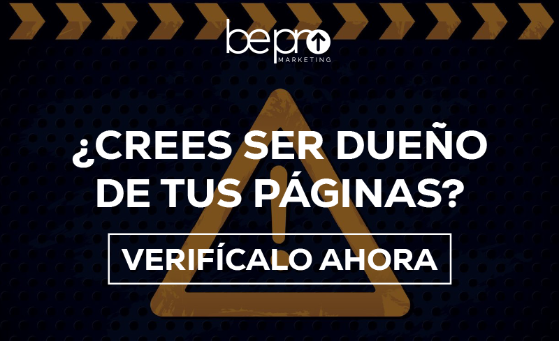 Verifica si eres propietario de tus páginas